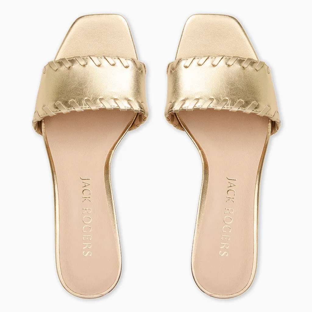 Run Guard Ankle Strap Flora Leather Kitten Heel