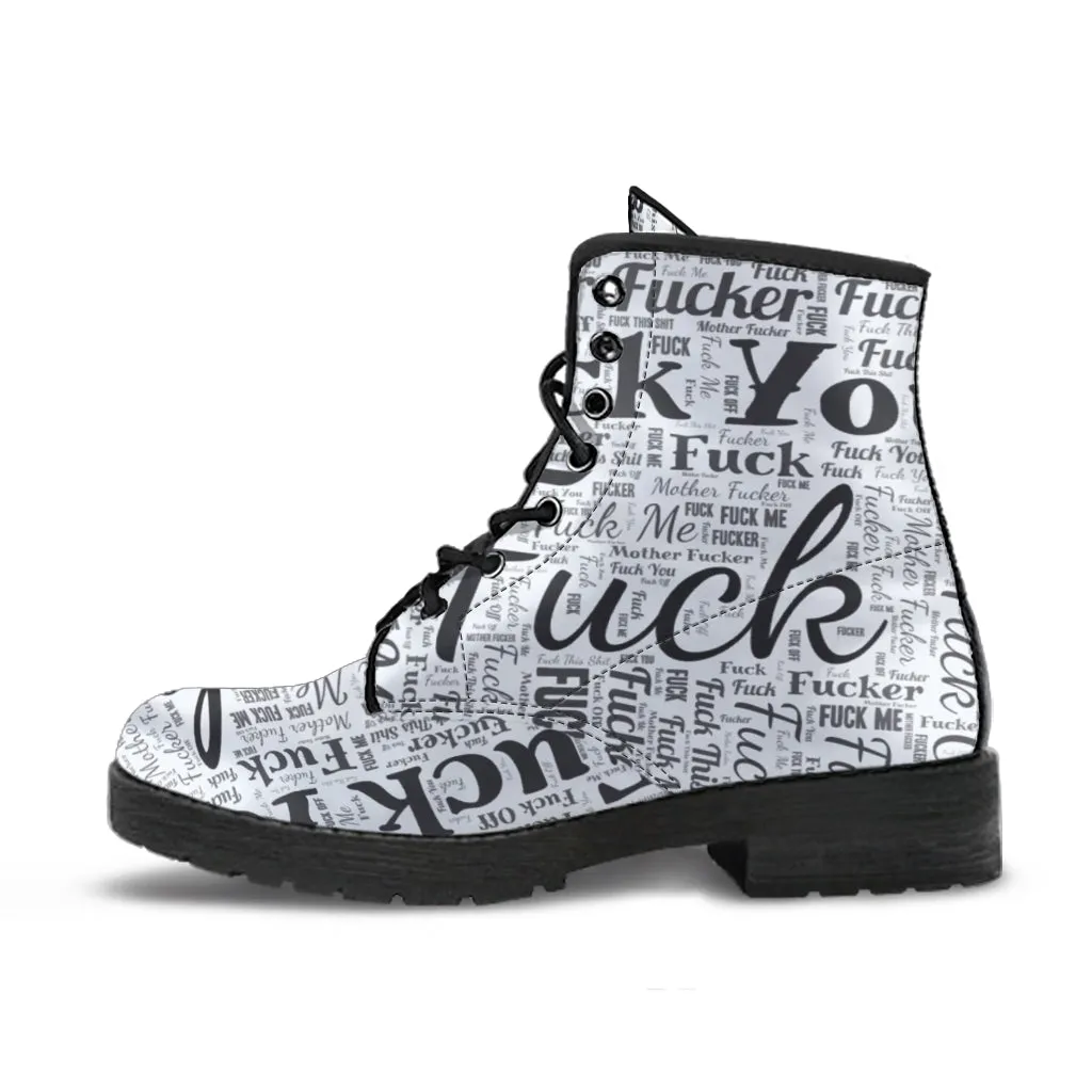 Wash Your Mouth Out With Soap Women's Vegan Leather Combat Boots