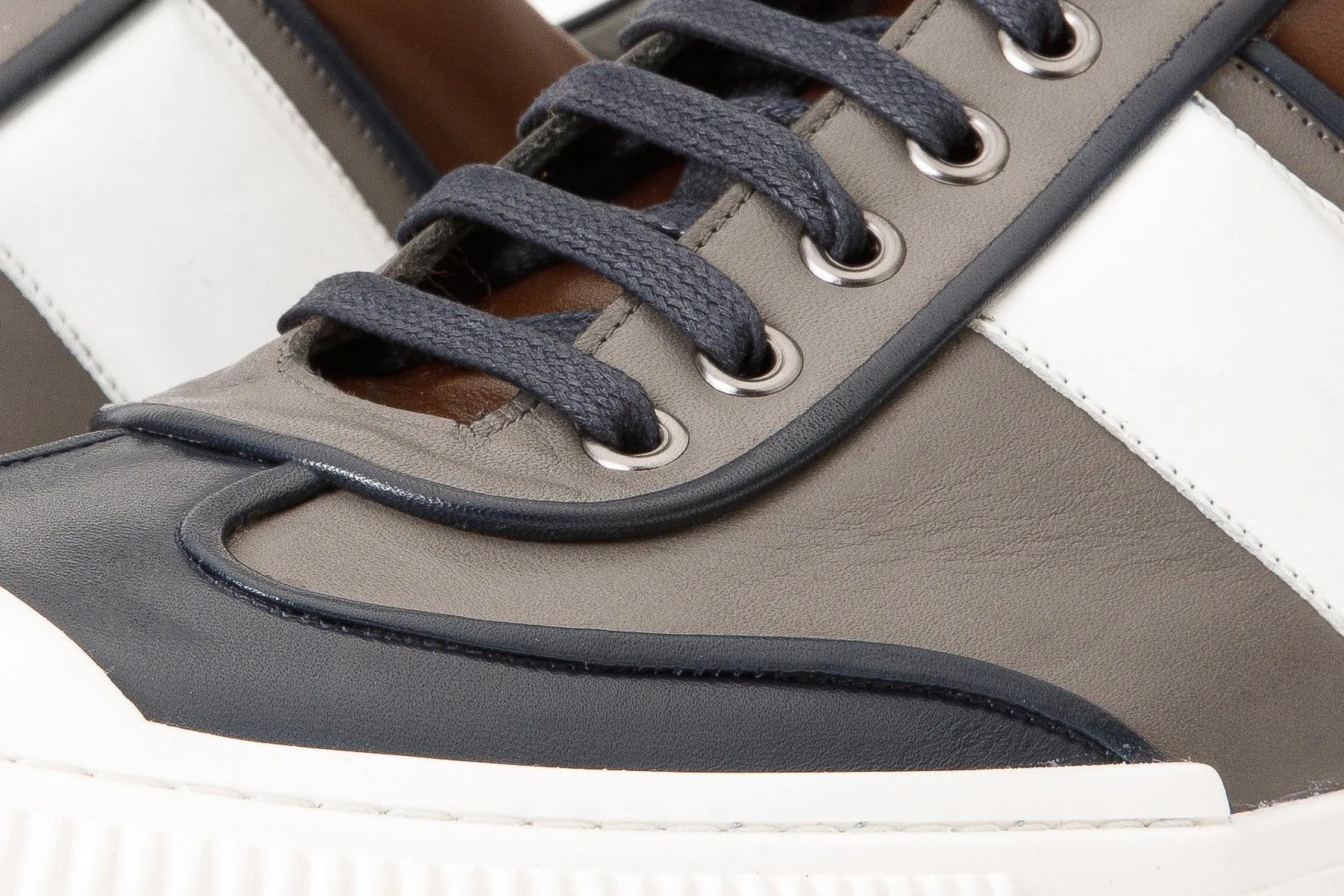 The Rom Multicolor Leather Men Sneaker Wide Toe Box Option Fast Flow