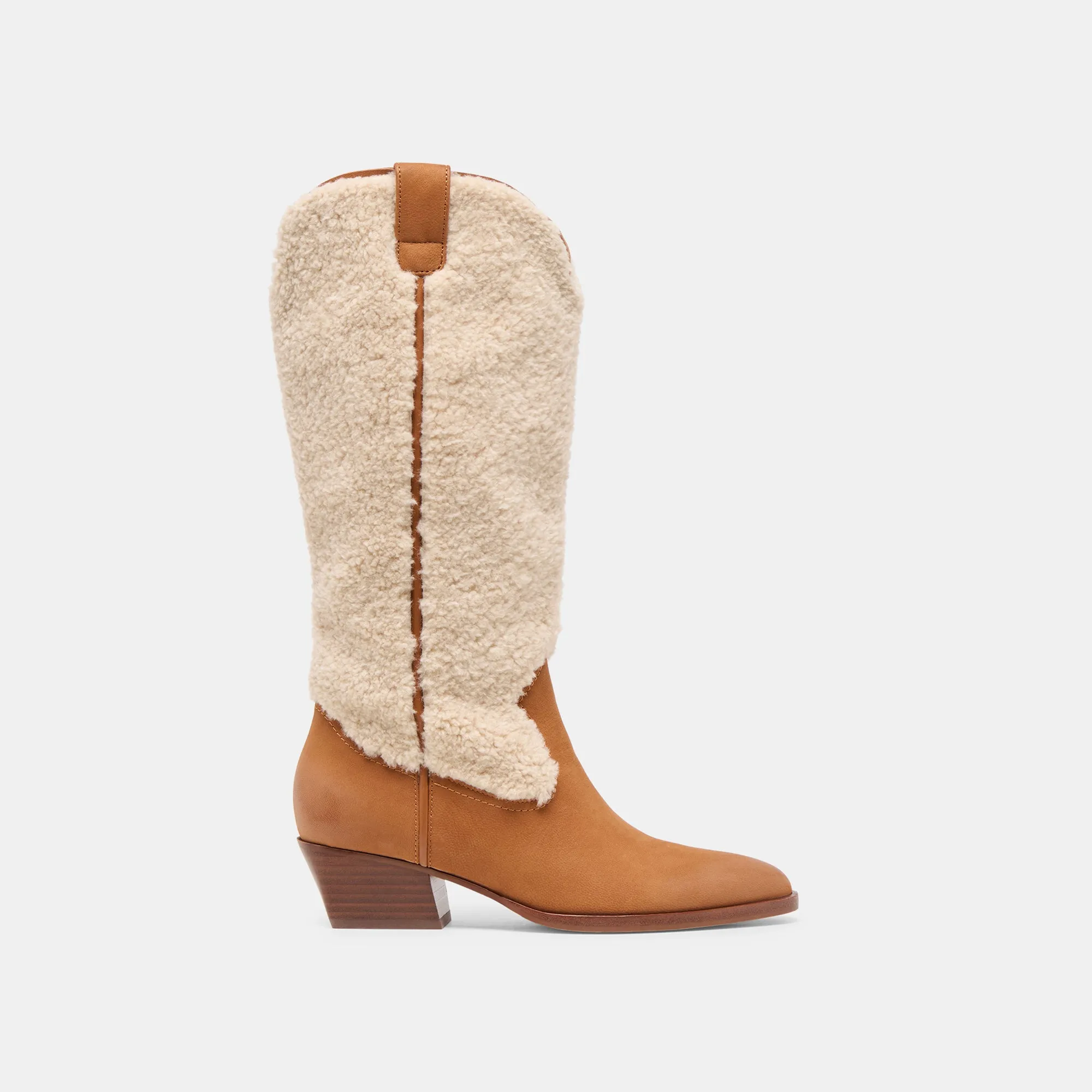 Open Toe Design Paris Glow MYKEL PLUSH BOOTS CARAMEL NUBUCK
