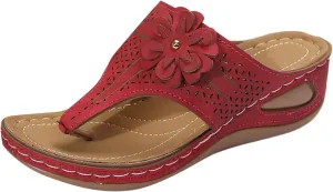 Wedge Sandals for Women Wide Width Casual Comfortable Flip Flops Arch Support Wedge Sandals Slip On Platform Slippers Beach Shoes