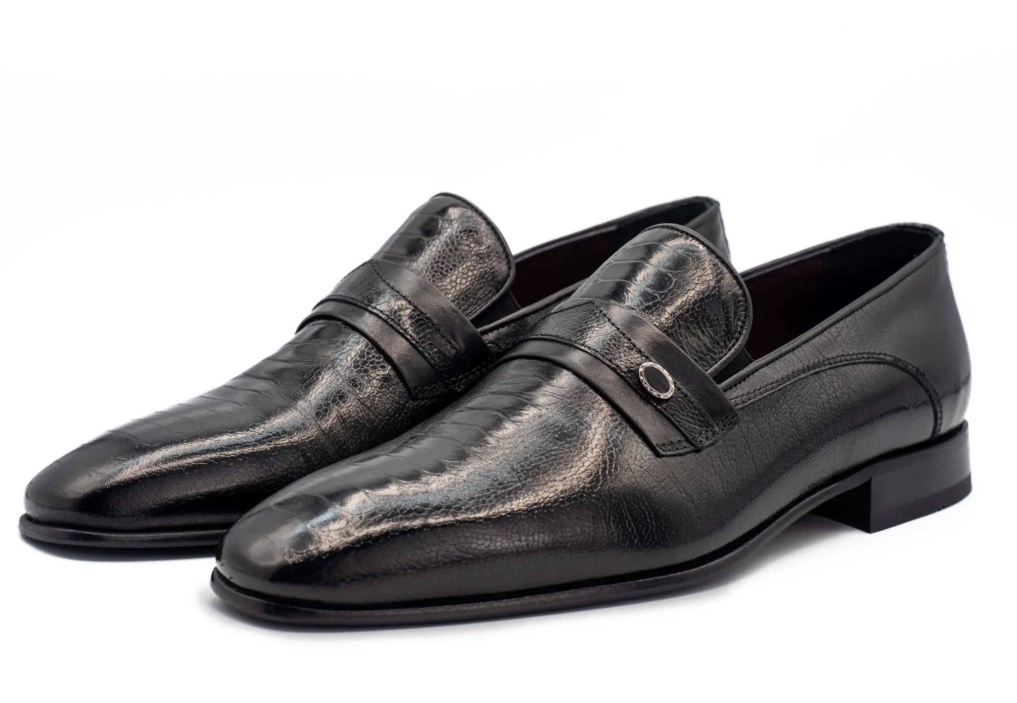 Lace Up Design Luxury Brand The Bangkok Black Penny Loafer Men Shoe
