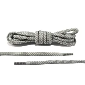 White and Grey Rope Laces