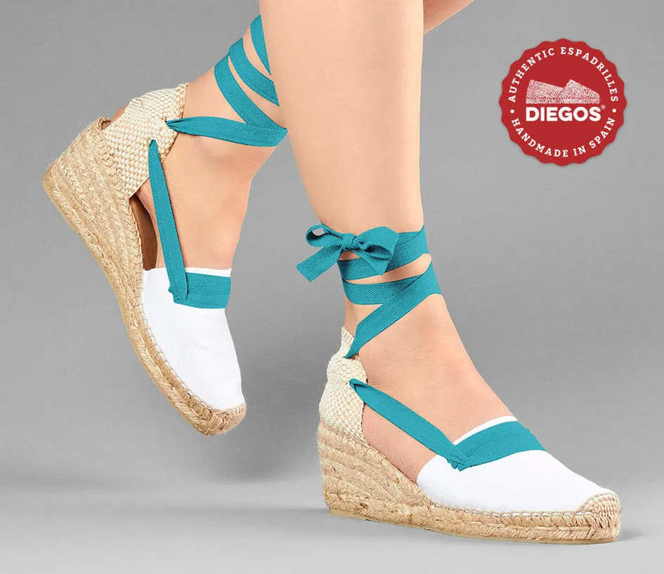 White Lola high wedge Basque espadrilles