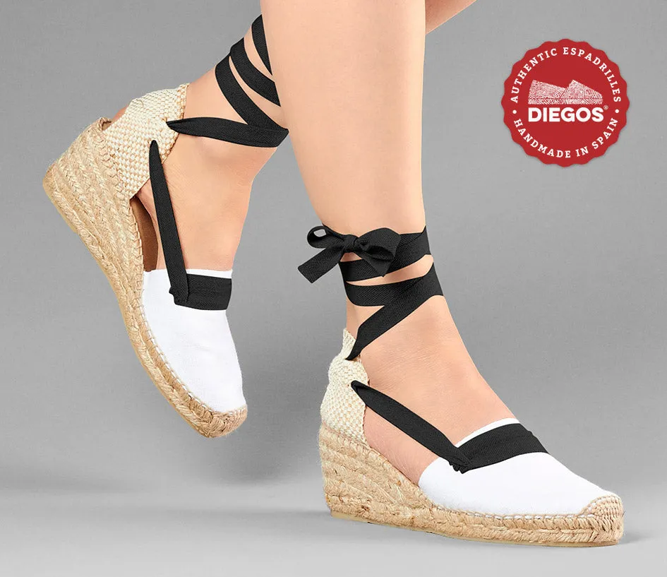 White Lola high wedge Basque espadrilles