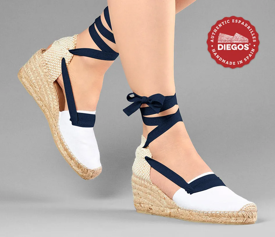 White Lola high wedge Basque espadrilles