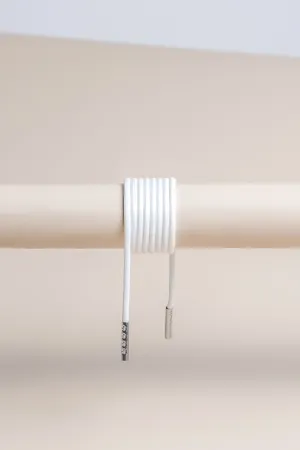 White | Round Waxed Shoelaces