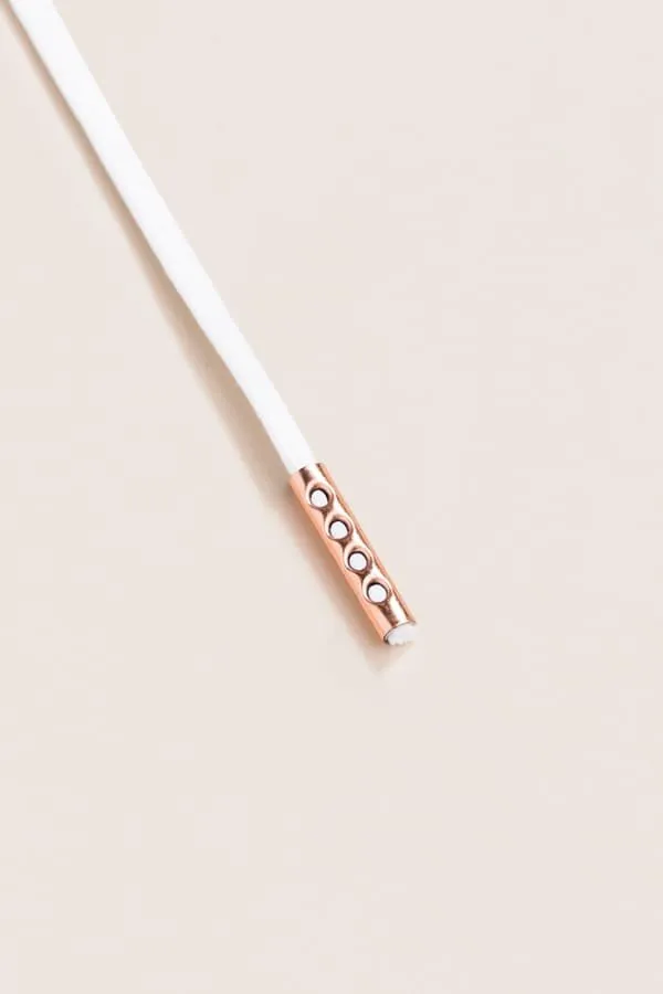 White | Round Waxed Shoelaces