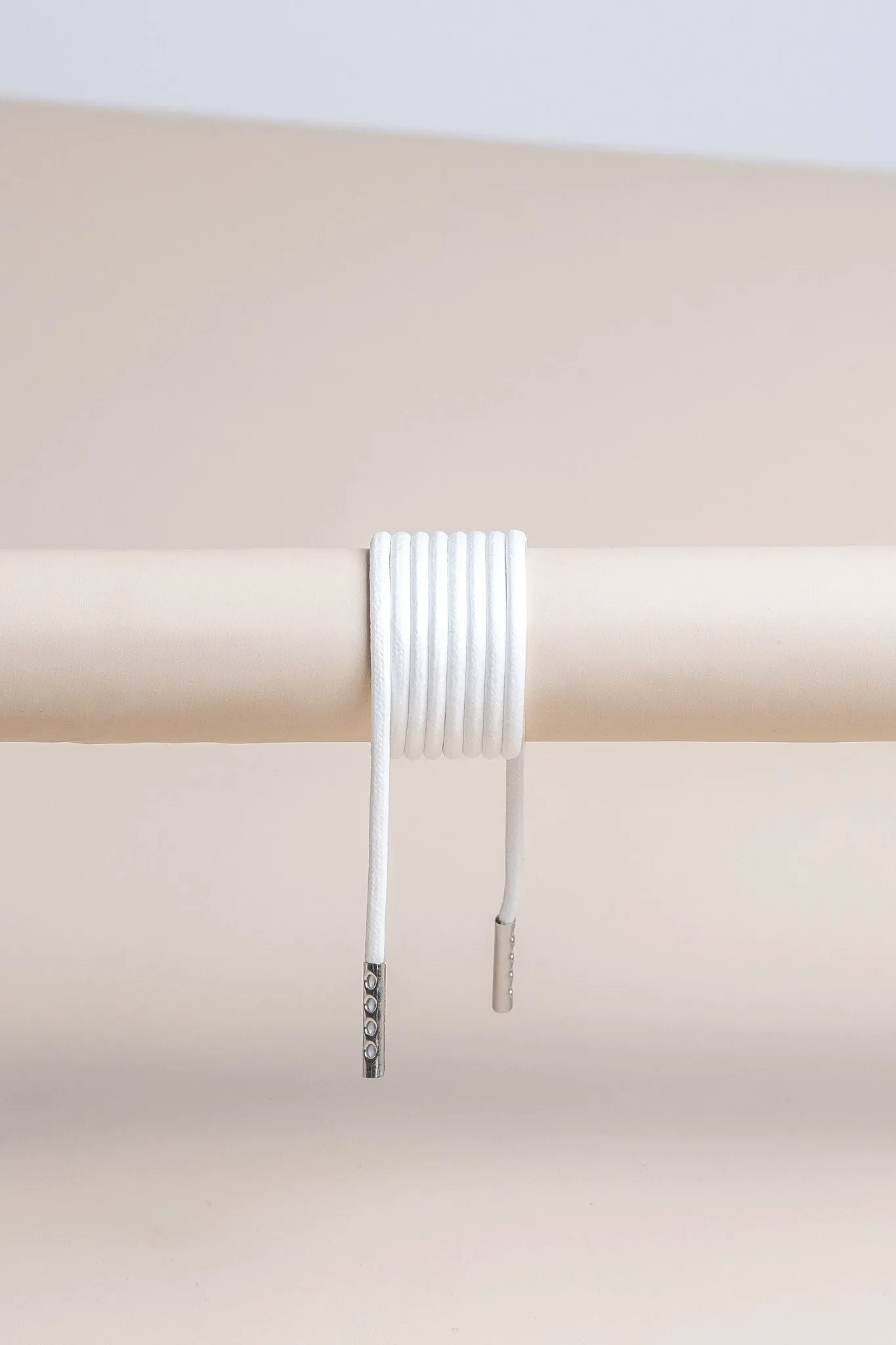 White | Round Waxed Shoelaces