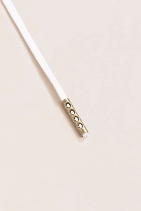 White | Round Waxed Shoelaces