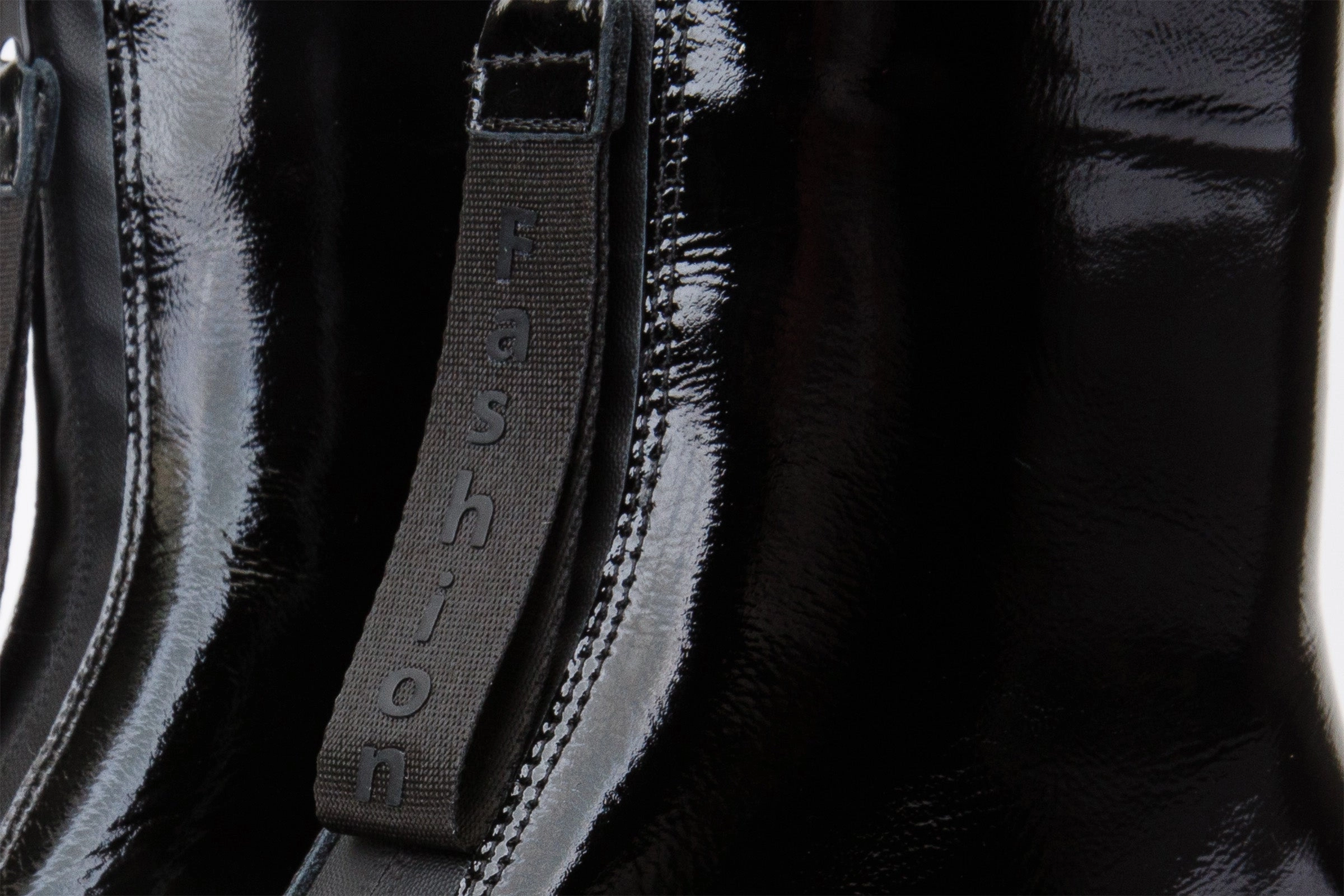 The Tackle Black Patent Leather Block Heel Women Boot Travel Extreme Comfort