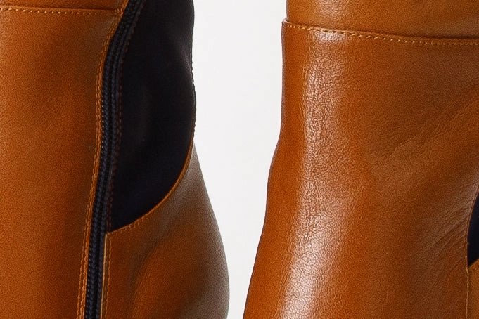 Mud Resistant Active Nomad The Sao Paulo Tan Leather Knee High Platform Heel Women Boot