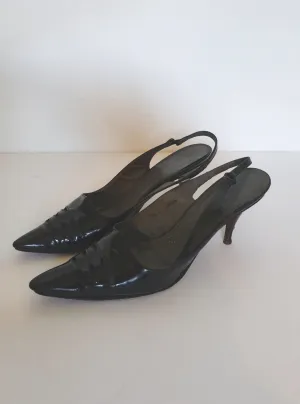 Witchy Patent Leather Stiletto Heel Shoes - Size 7.5B