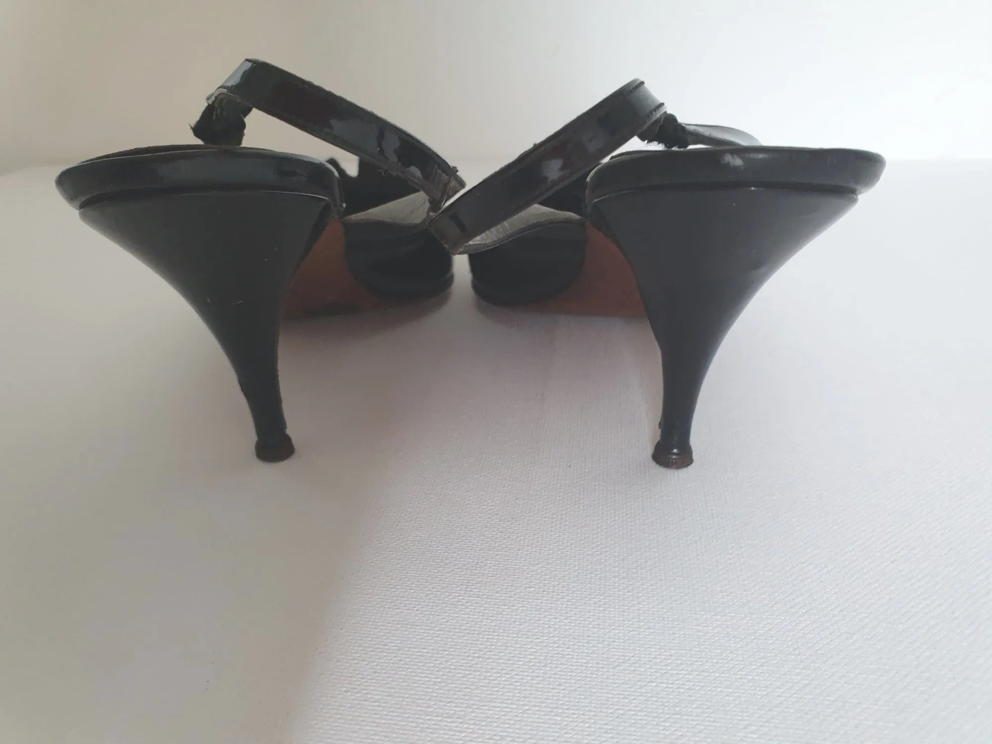 Witchy Patent Leather Stiletto Heel Shoes - Size 7.5B