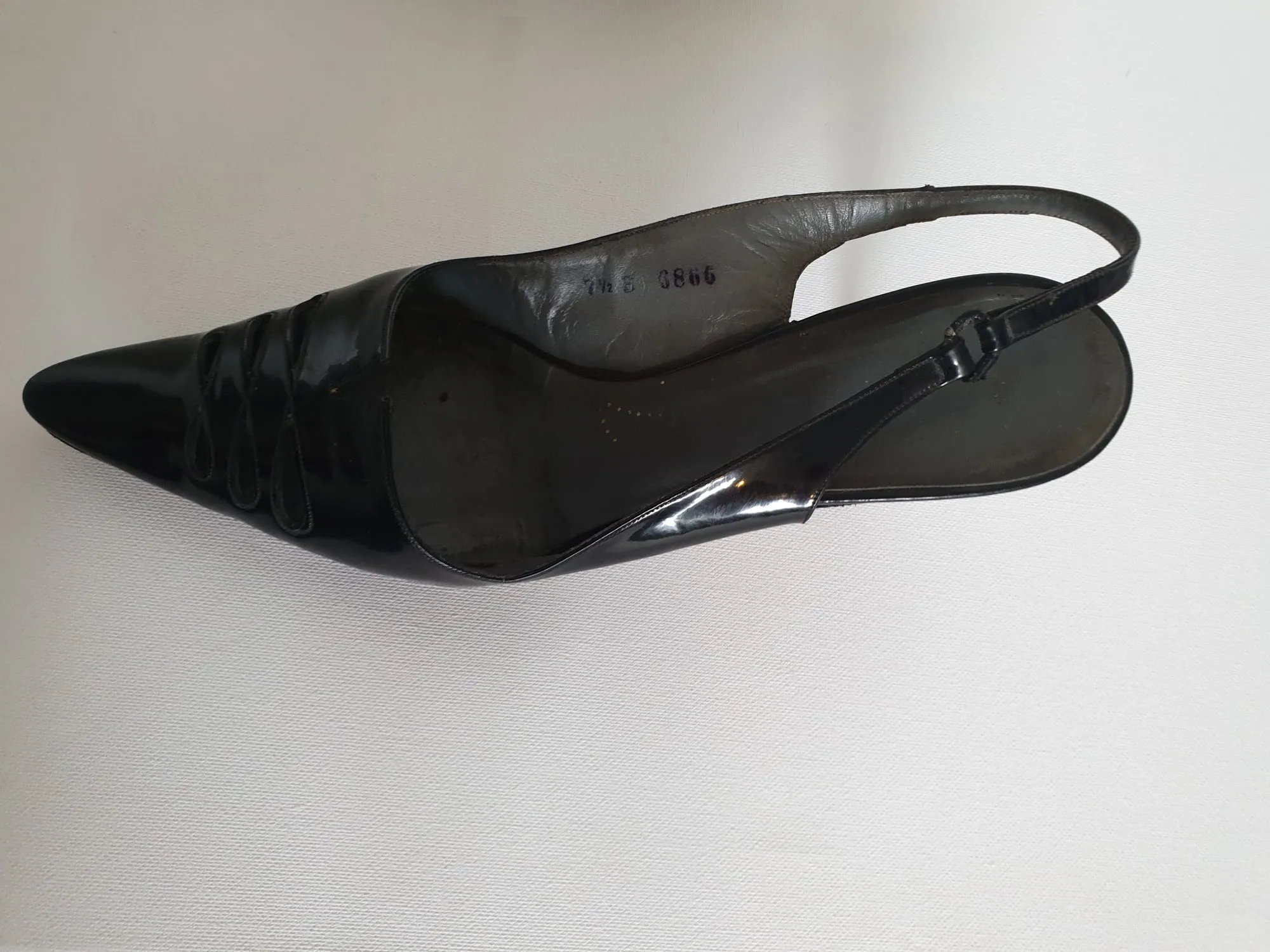 Witchy Patent Leather Stiletto Heel Shoes - Size 7.5B