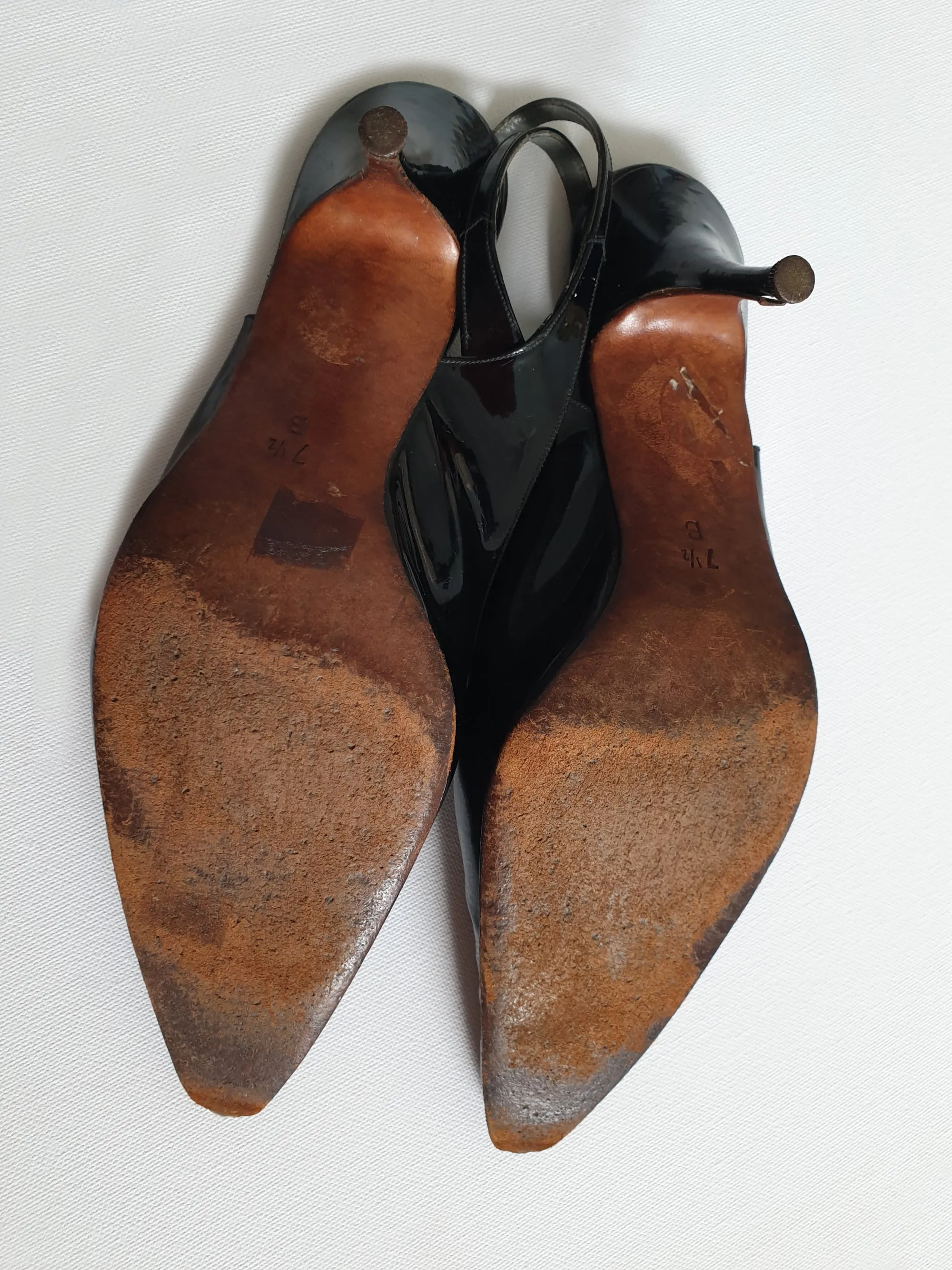 Witchy Patent Leather Stiletto Heel Shoes - Size 7.5B