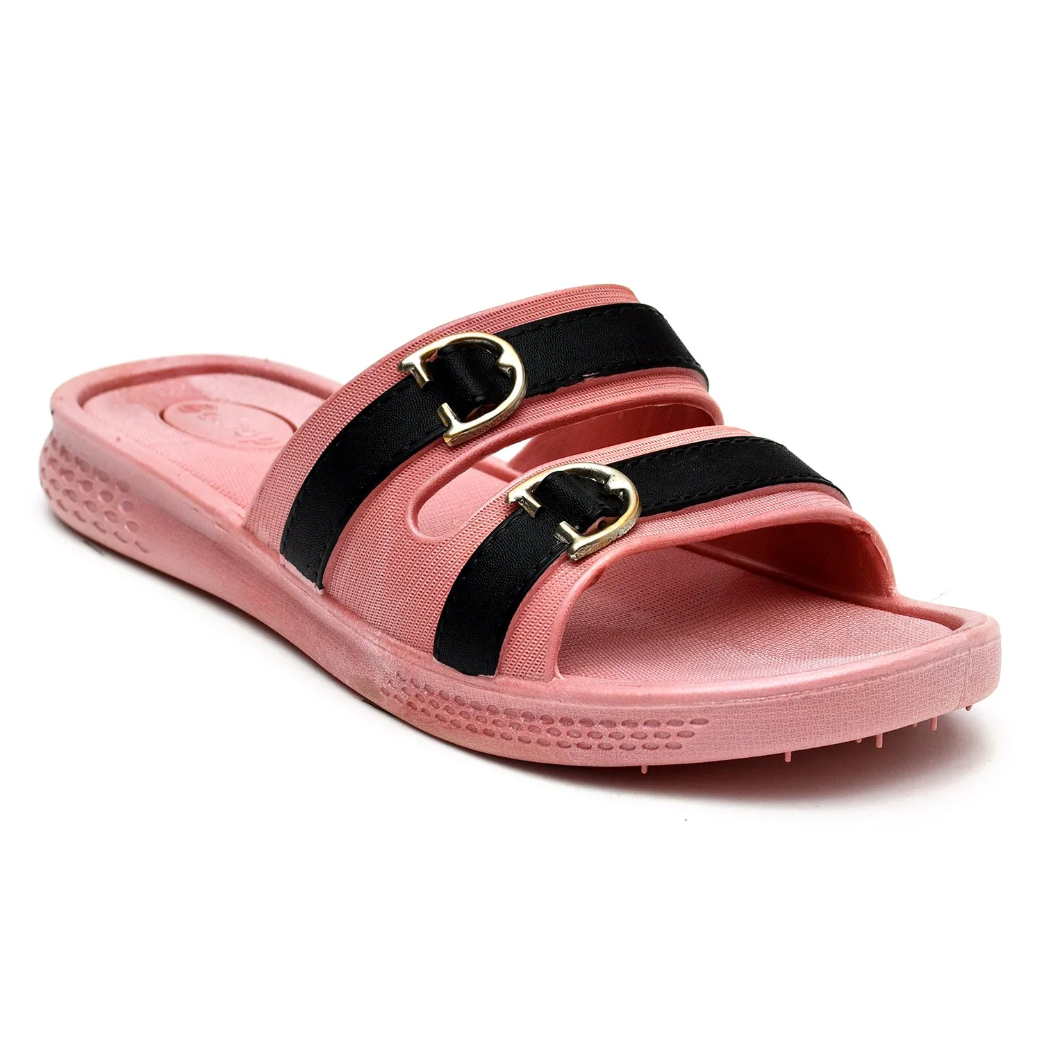 Women Double Buckled Slides