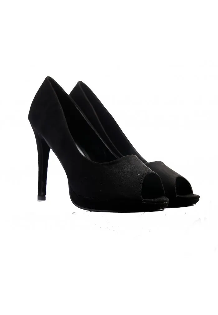 Women Drag Queen Cross Dresser HIGH Heel PEEP Toe Court Shoes