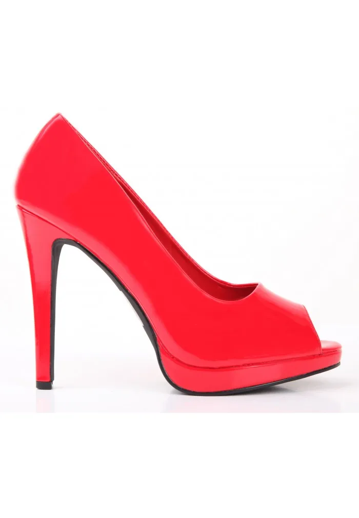 Women Drag Queen Cross Dresser HIGH Heel PEEP Toe Court Shoes