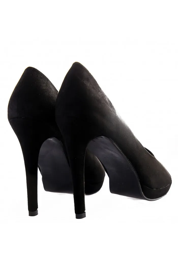 Women Drag Queen Cross Dresser HIGH Heel PEEP Toe Court Shoes