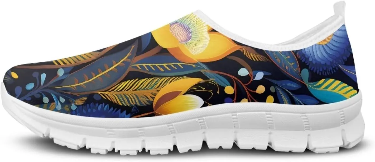 Women Fashion Slip On Sneakers Lightweight Walking Travel Outdoor Shoes for Ladies Slip On Mesh Loafers Flat Casual Shoes