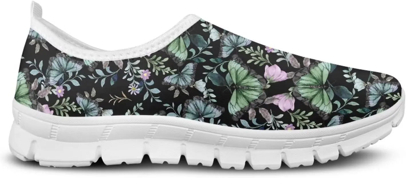 Women Fashion Slip On Sneakers Lightweight Walking Travel Outdoor Shoes for Ladies Slip On Mesh Loafers Flat Casual Shoes