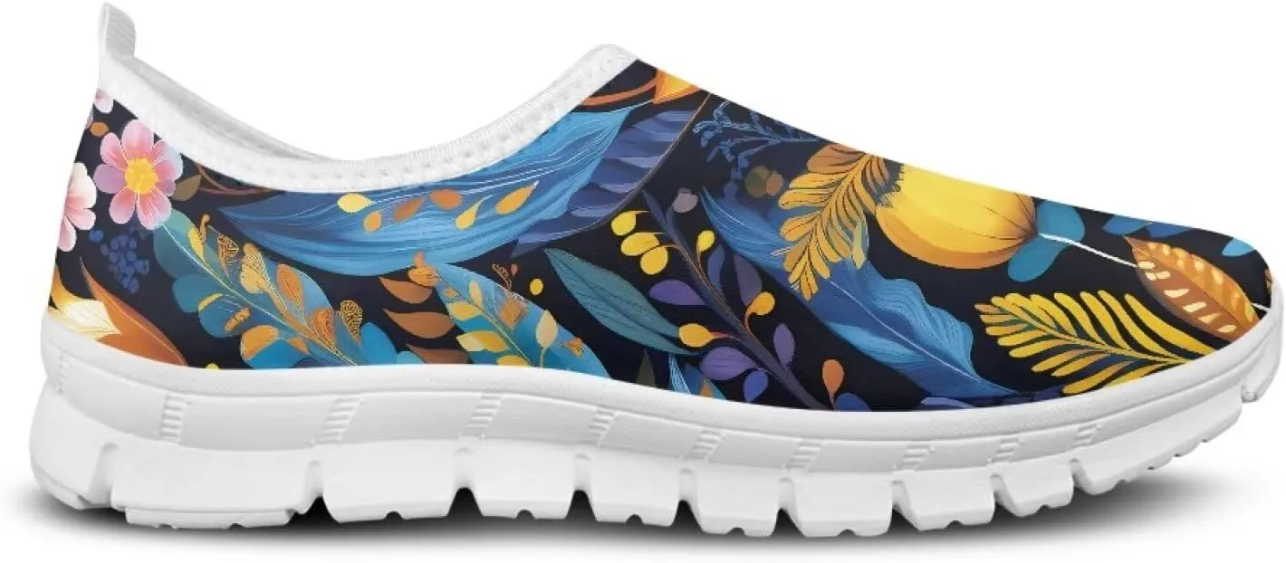 Women Fashion Slip On Sneakers Lightweight Walking Travel Outdoor Shoes for Ladies Slip On Mesh Loafers Flat Casual Shoes