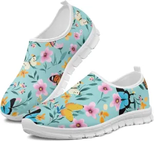 Women Fashion Slip On Sneakers Lightweight Walking Travel Outdoor Shoes for Ladies Slip On Mesh Loafers Flat Casual Shoes