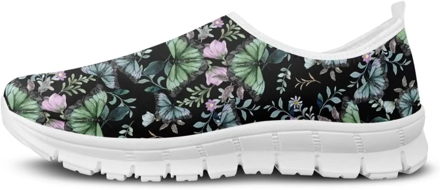 Women Fashion Slip On Sneakers Lightweight Walking Travel Outdoor Shoes for Ladies Slip On Mesh Loafers Flat Casual Shoes