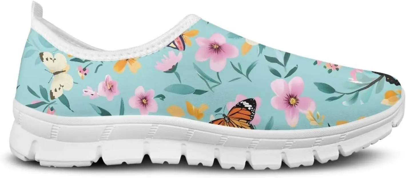 Women Fashion Slip On Sneakers Lightweight Walking Travel Outdoor Shoes for Ladies Slip On Mesh Loafers Flat Casual Shoes
