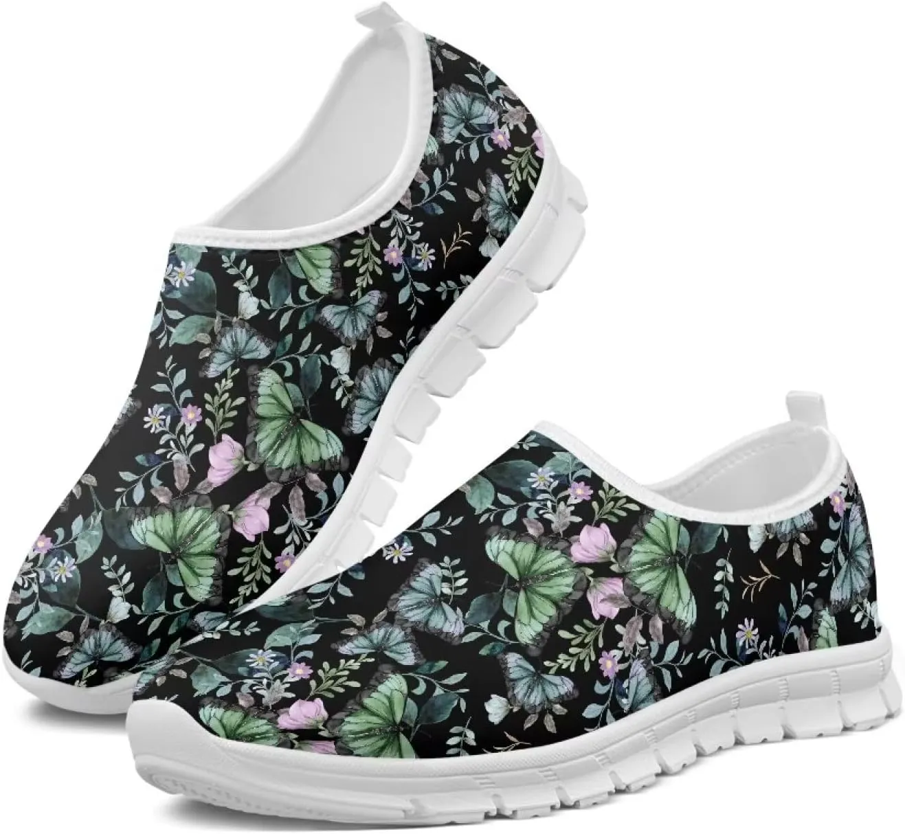 Women Fashion Slip On Sneakers Lightweight Walking Travel Outdoor Shoes for Ladies Slip On Mesh Loafers Flat Casual Shoes