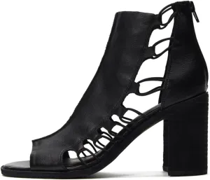 Women Gladiator Sandals Boots Open Peep Square Toe Lace Up Caged Sandal Booties Chunky Block High Heels Cutout Zipper Summer Booties for Ladies Office Party Dressy Vintage Comfort 4-11 M US