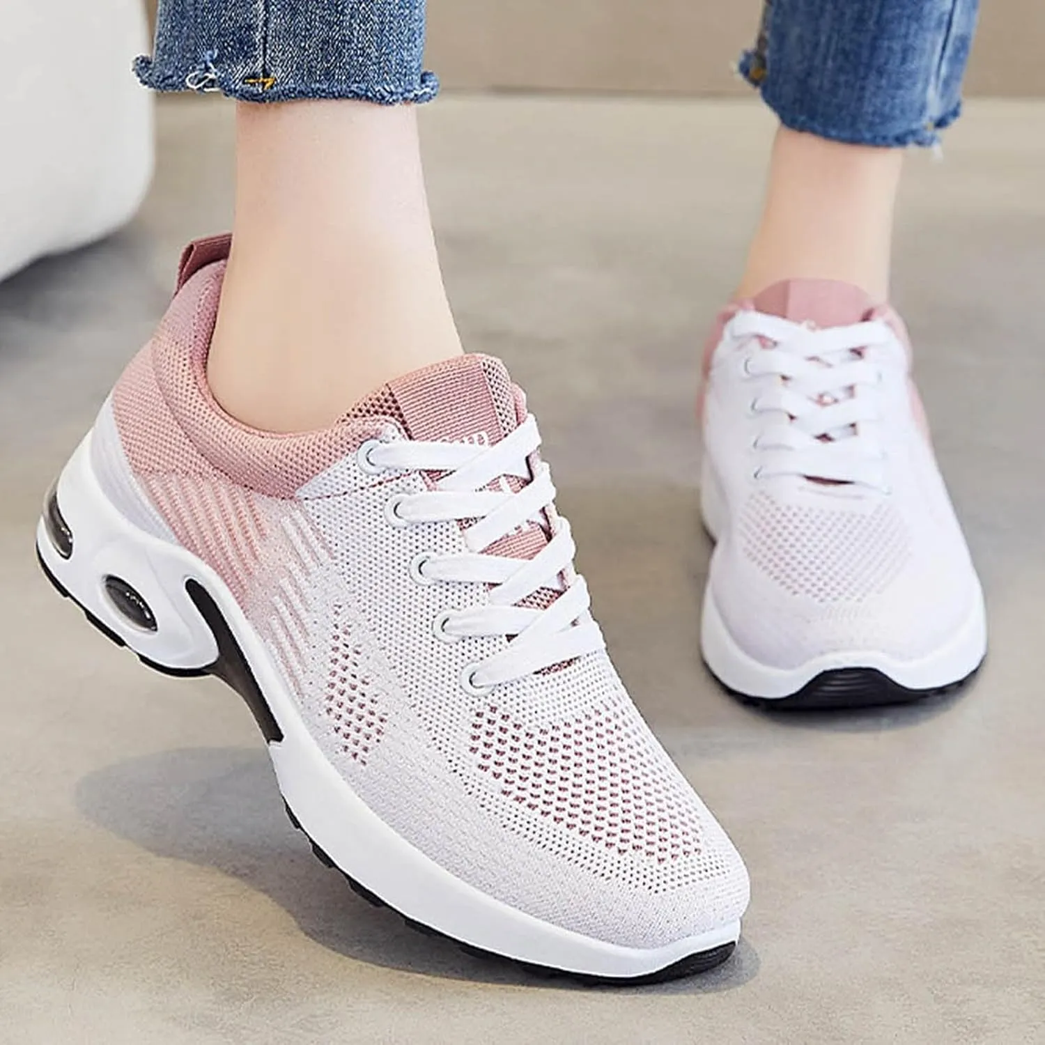 Women Orthopedic Sneakers Slip On Walking Shoes Air Running Shoes Non Slip Walking Sneakers Mesh Air Cushion Sneakers
