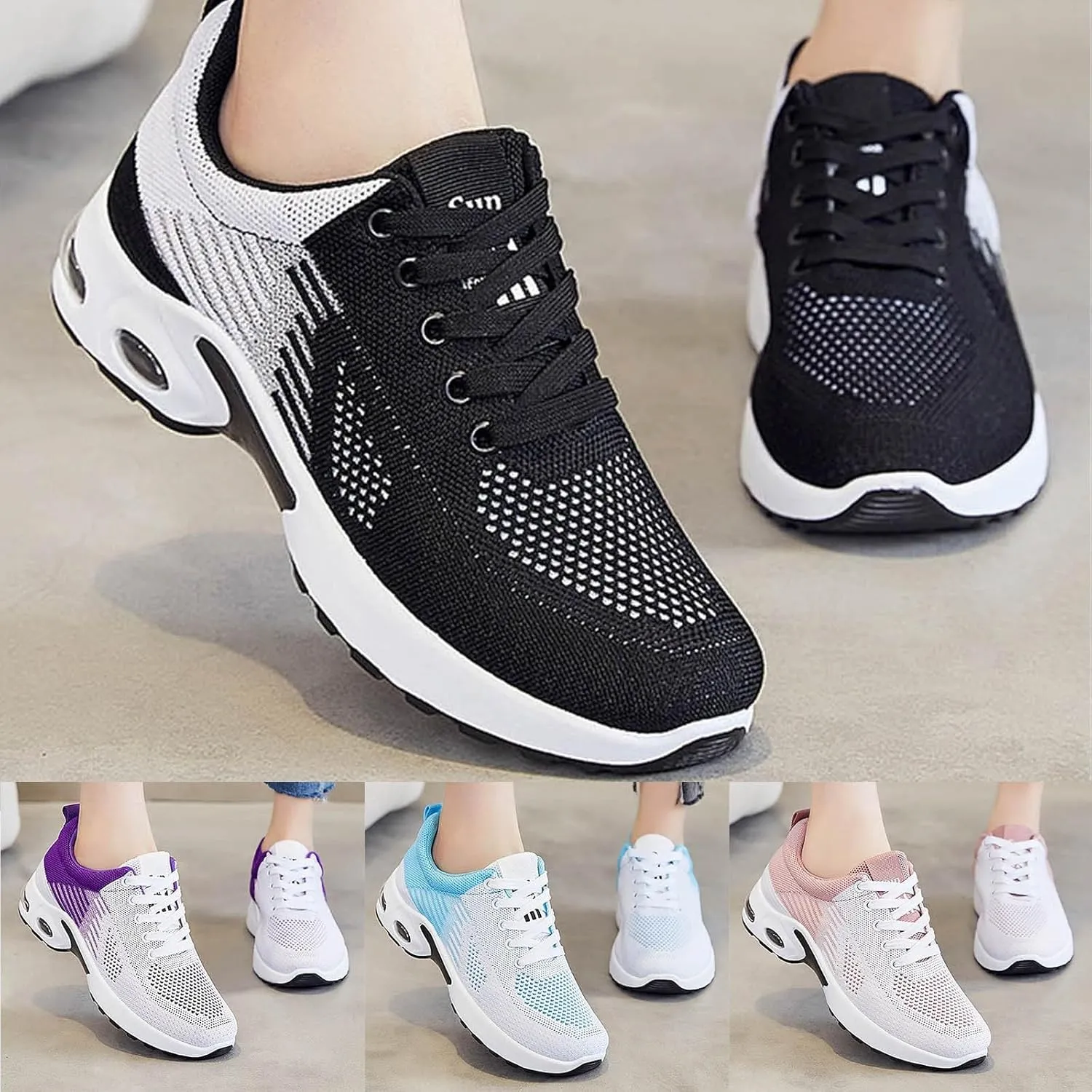 Women Orthopedic Sneakers Slip On Walking Shoes Air Running Shoes Non Slip Walking Sneakers Mesh Air Cushion Sneakers