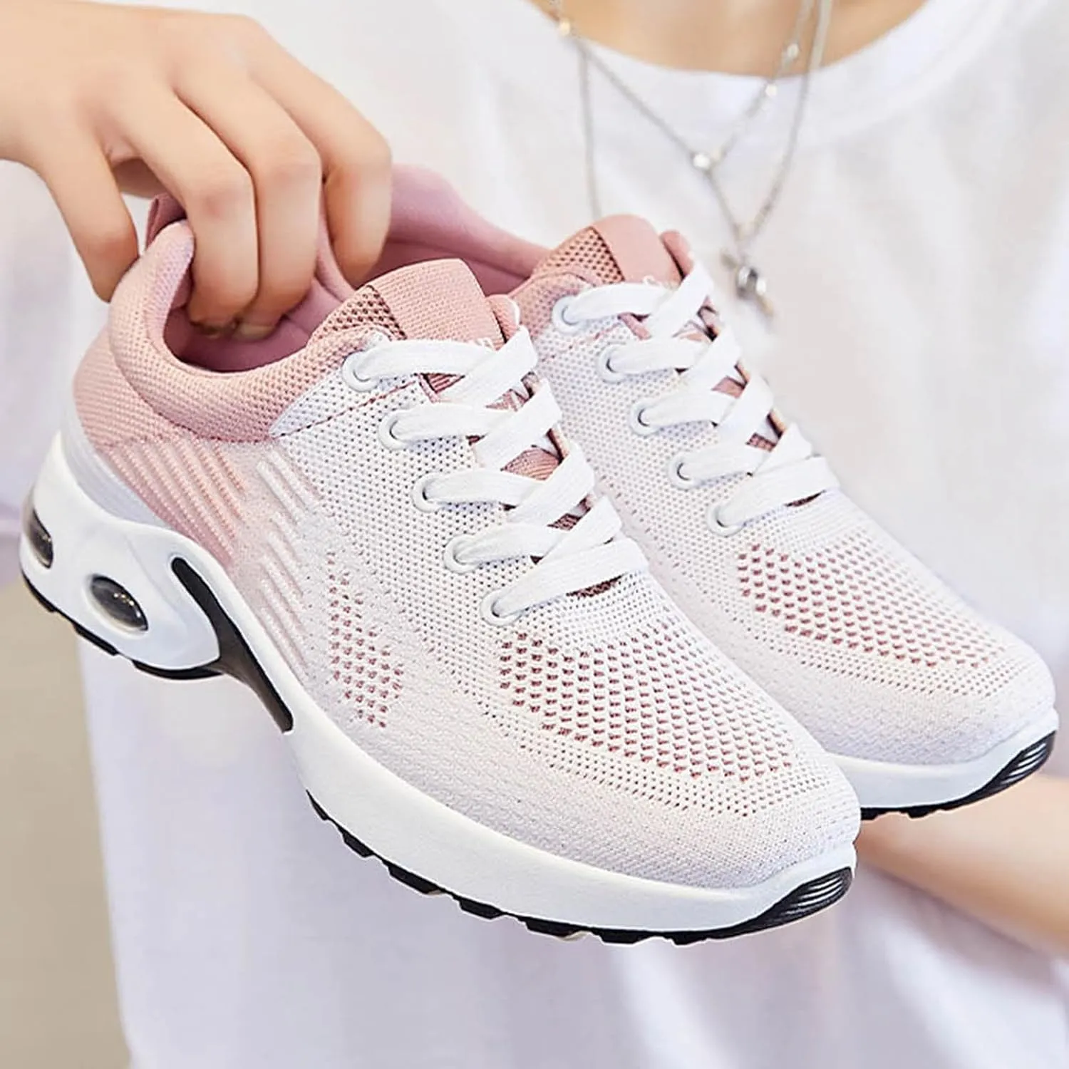 Women Orthopedic Sneakers Slip On Walking Shoes Air Running Shoes Non Slip Walking Sneakers Mesh Air Cushion Sneakers