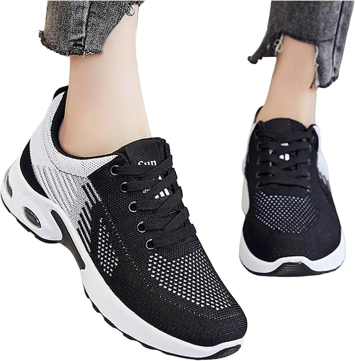 Women Orthopedic Sneakers Slip On Walking Shoes Air Running Shoes Non Slip Walking Sneakers Mesh Air Cushion Sneakers
