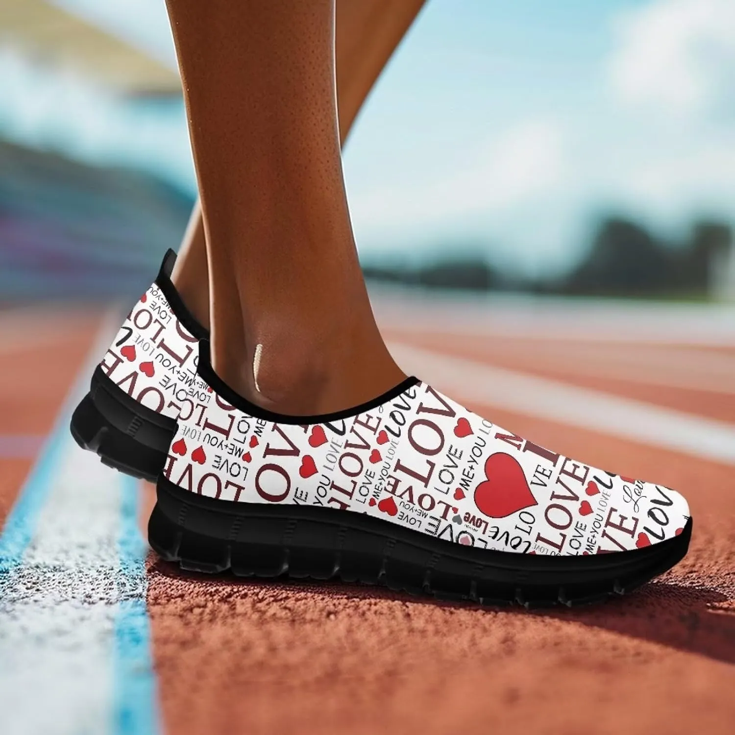 Women Slip On Walking Shoes Trendy Casual Shoes Holiday Workout Shoes