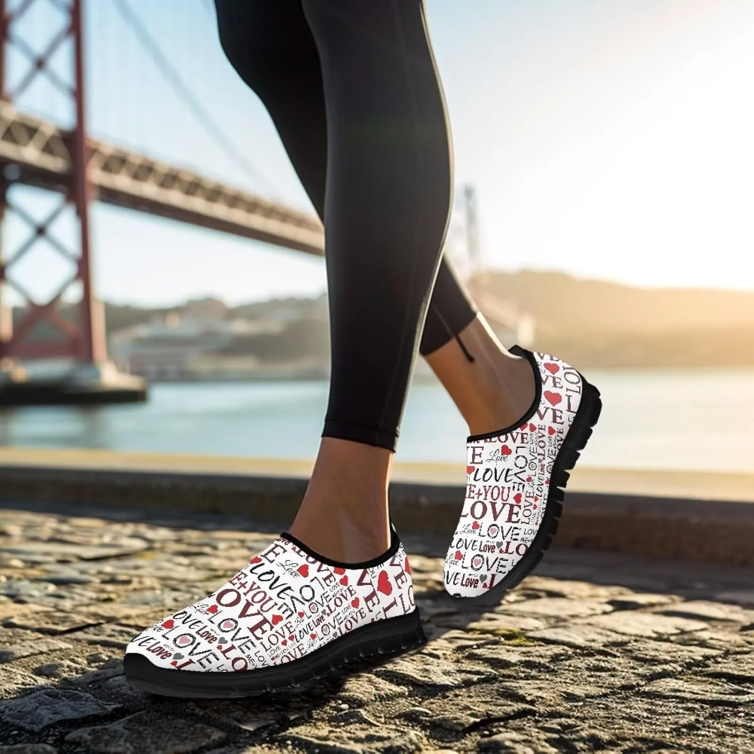 Women Slip On Walking Shoes Trendy Casual Shoes Holiday Workout Shoes