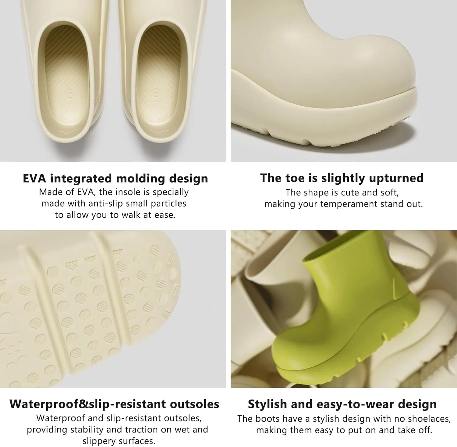 Women Snow Boots with Cashmere Lining Water Resistant Winter Boots for Women Rain Boots