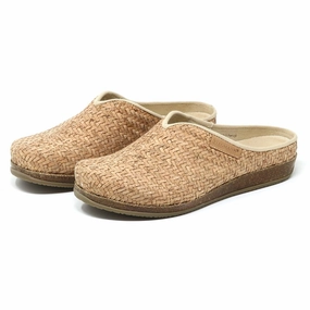 Women's Maria Woven Cork Mule - Medium Plus Footbed Massage Nodes