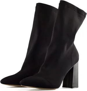 Women's Ankle Boots Pointed Toe Elastic High Heels Shoes Female Socks Boots Sexy High Heels for Women, Pointed Toe Sock Ankle Booties