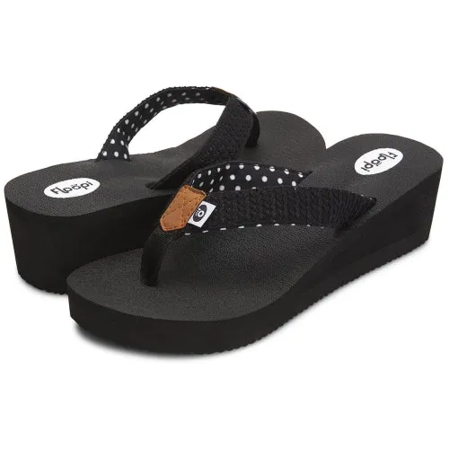 Womens Anna Wedge Yoga Mat Thong Flip Flop