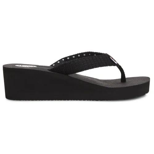 Womens Anna Wedge Yoga Mat Thong Flip Flop
