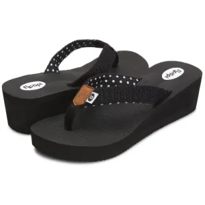 Womens Anna Wedge Yoga Mat Thong Flip Flop