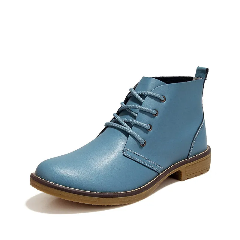 Women's Autumn Genuine Leather Motorcycle Boots