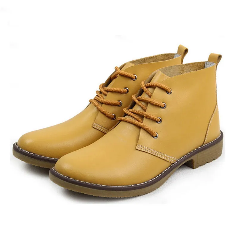 Women's Autumn Genuine Leather Motorcycle Boots