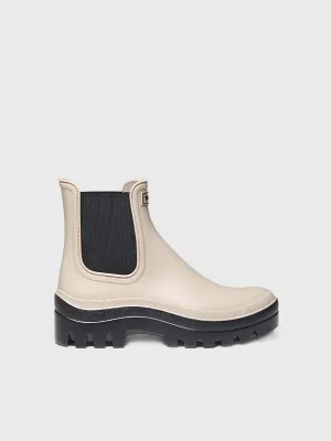 Women's Chelsea-style Waterproof Ankle boot in Beige - CARTER
