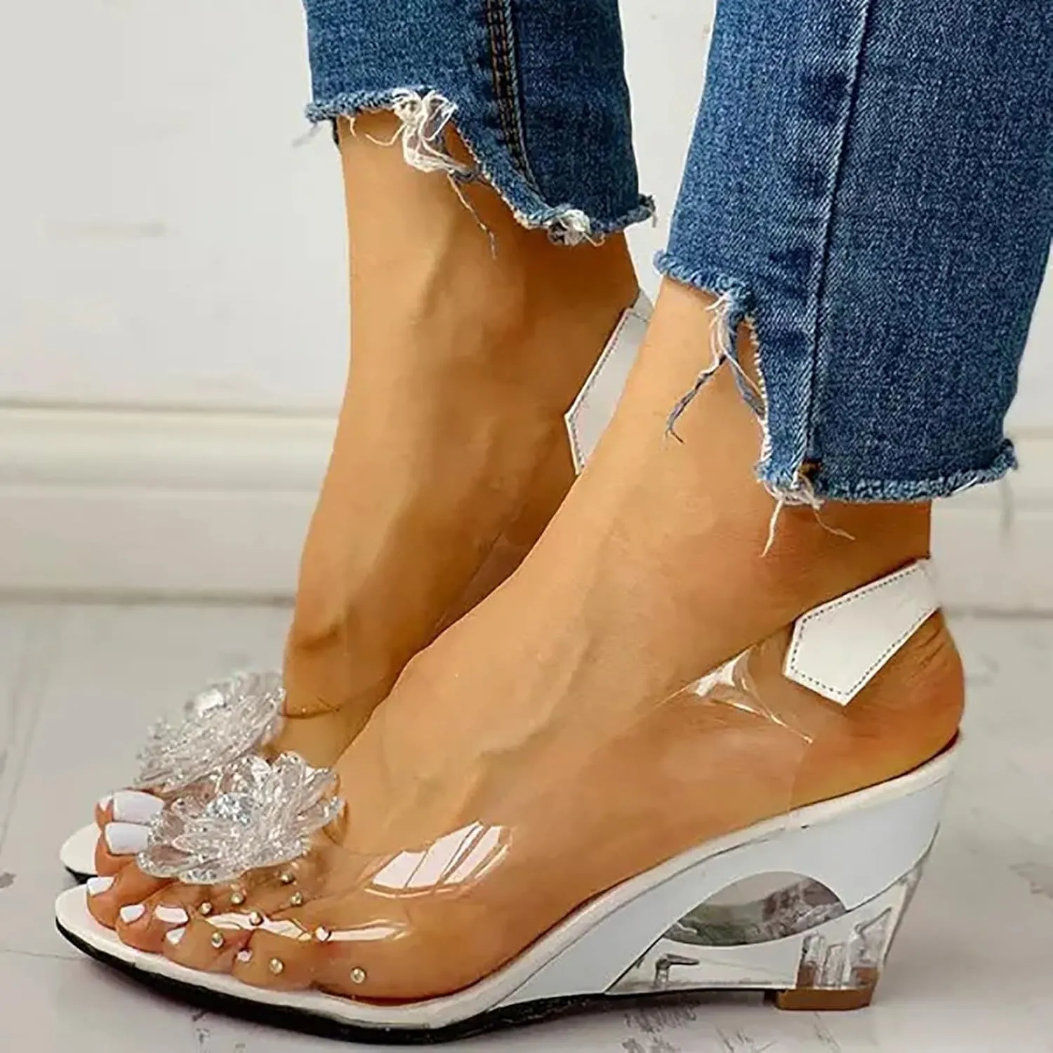Women's Dress Shoes Silver Girl High Heel High Heel for Woman Casual Leisure Shoes