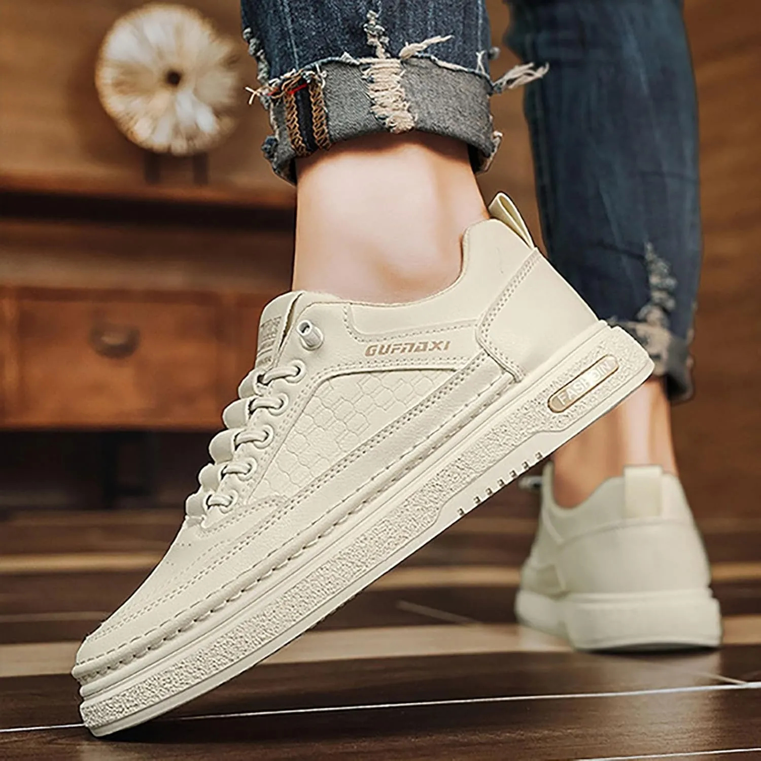 Women's Fashion Sneakers Casual Shoes with Platform Low Top Chunky Design Lace Up for Walking and Tennis