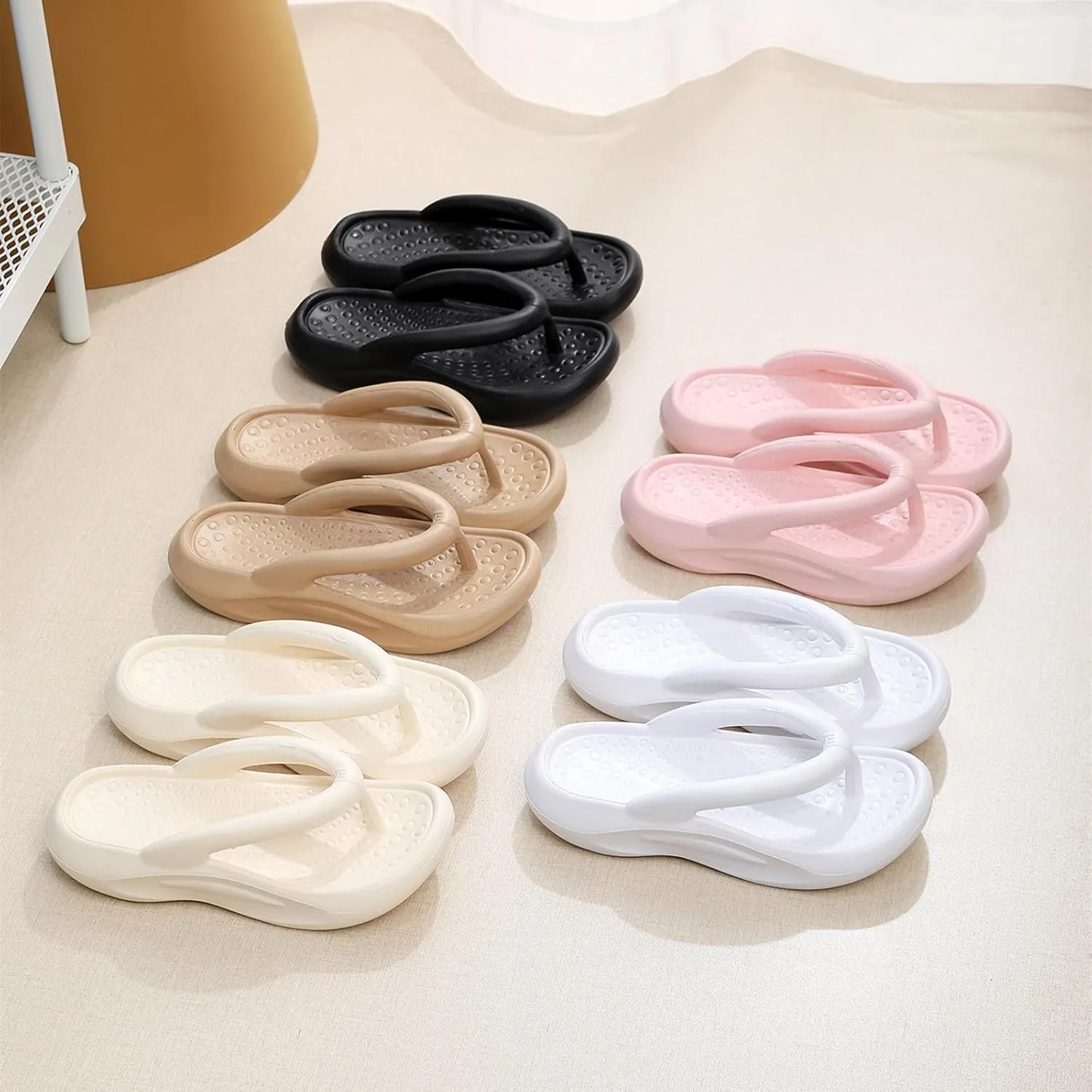 Womens Flip Flops,Mens Thong Sandal,Summer Beach Quick Dyring Slippers with Arch Support, Comfortable Non Slip Soft Thick Sole Dorm Room House Gym Pool Sandals,Couple Shower Shoes